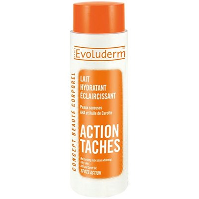 Evoluderm lait hydratant éclaircissant action taches